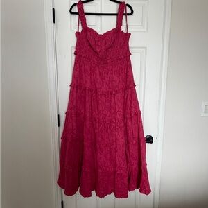 Anthropologie Pink Maxi Dress